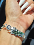 "My Light" Silver Figaro Link Bracelet