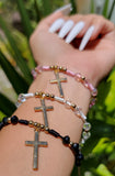 "Crossroads" Handmade Cross Charm Bracelet