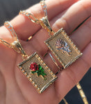 "Beauty To Your Beast" 14K Gold Plated Rose Necklace