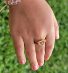 "My Treasure" Child Size 14K Gold Plated Heart Ring