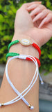 "Tri-Color" Handmade Virgin Mary OR Saint Jude Bracelet