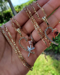 "Mi Corazon" Heart Shaped Rose Necklace